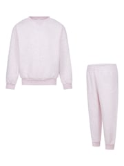 Nike Pink Little Kids Essential Marl Tracksuit - Image 1 of 4