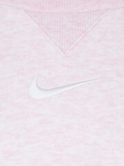 Nike Pink Little Kids Essential Marl Tracksuit - Image 3 of 4