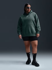 Nike Dark Green Curve Sportswear Phoenix Fleece Oversized Pullover Hoodie - Image 1 of 5