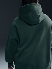 Nike Dark Green Curve Sportswear Phoenix Fleece Oversized Pullover Hoodie - Image 4 of 5