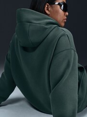 Nike Dark Green Curve Sportswear Phoenix Fleece Oversized Pullover Hoodie - Image 5 of 5