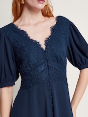 Monsoon Blue Nancy Lace Tea Dress - Image 3 of 4