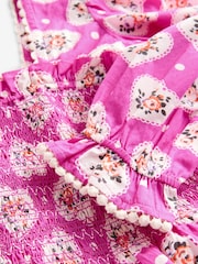 Cath Kidston Lace Hearts Shirred 100% Cotton Blouse - Image 6 of 6