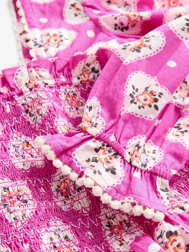Cath Kidston Lace Hearts Shirred 100% Cotton Blouse - Image 6 of 6
