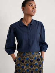 Seasalt Cornwall Blue Hope Cottage Blouse - Image 1 of 6