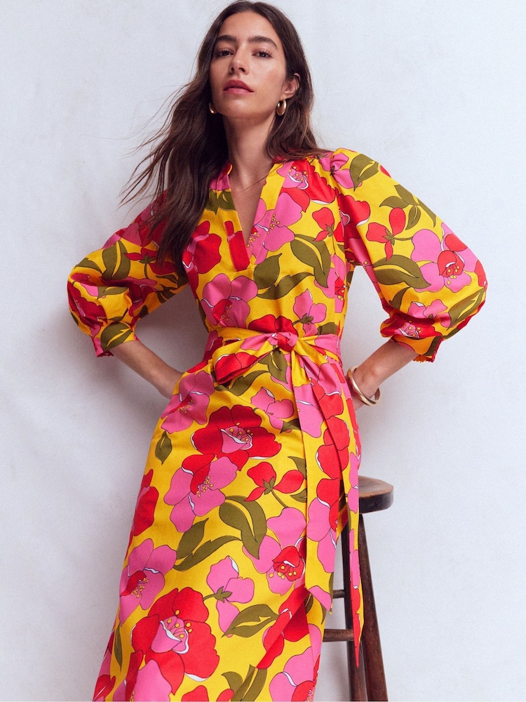 Boden Yellow Octavia Cotton Dress - Image 2 of 7 Boden Yellow Octavia Cotton Dress - Image 2 of 7