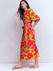 Boden Yellow Octavia Cotton Dress - Image 3 of 7