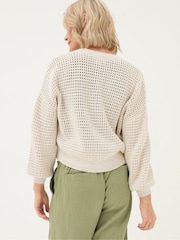 FatFace Annie Natural Button Through Cardigan - Image 2 of 4