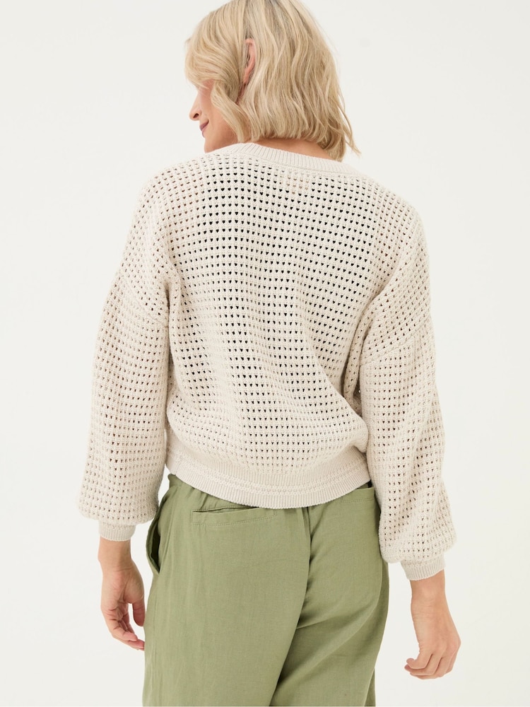 FatFace Annie Natural Button Through Cardigan - Image 2 of 4