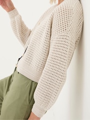 FatFace Annie Natural Button Through Cardigan - Image 3 of 4