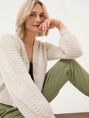 FatFace Annie Natural Button Through Cardigan - Image 4 of 4