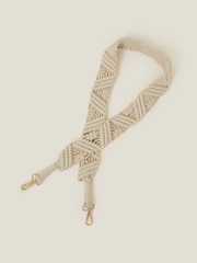 Accessorize Cream Macramé Strap Bag - Image 1 of 2