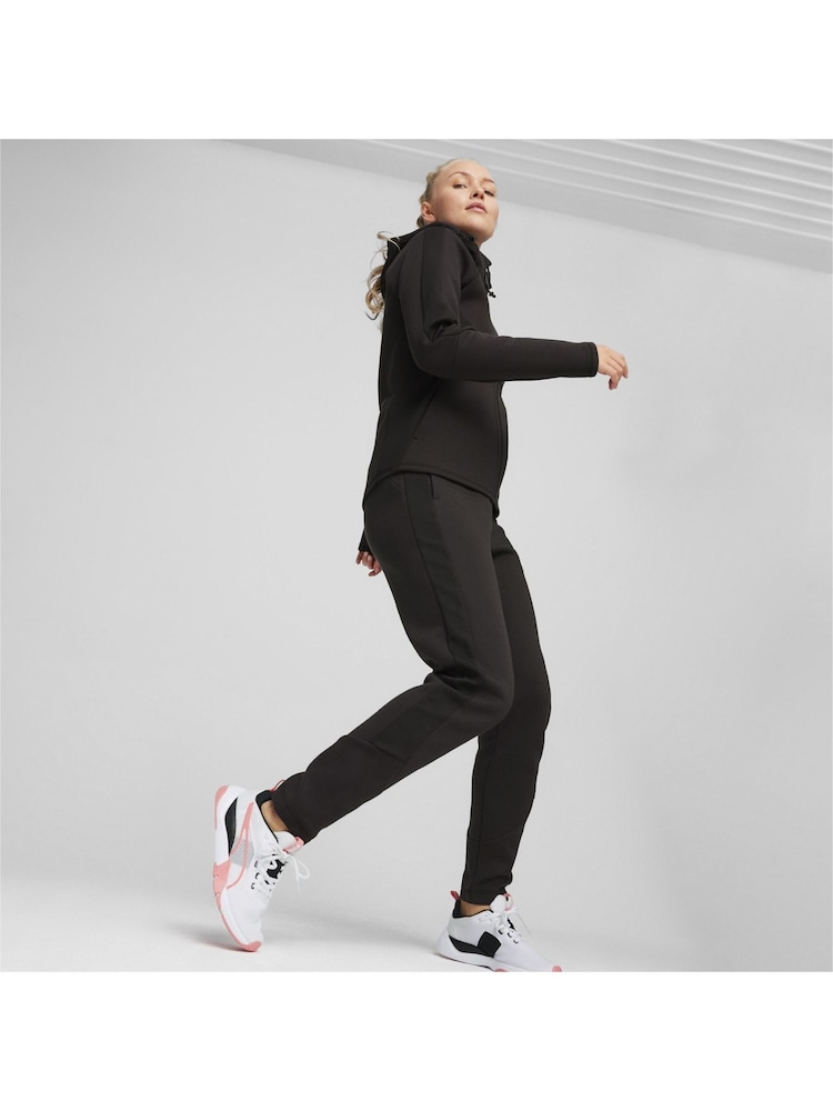 Puma Black EVOSTRIPE Full-Zip Womens Hoodie - Image 2 of 6 Puma Black EVOSTRIPE Full-Zip Womens Hoodie - Image 2 of 6