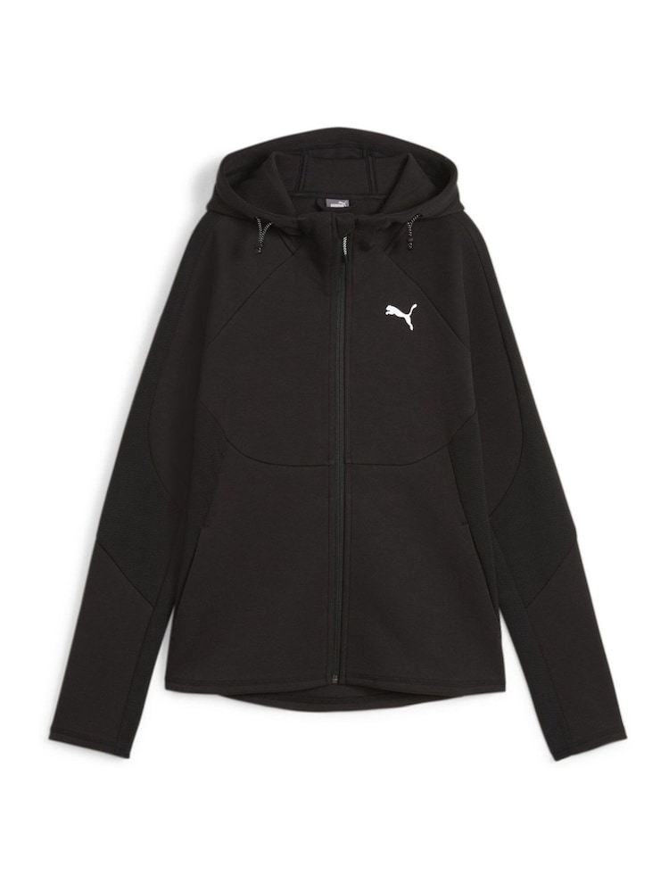 Puma Black EVOSTRIPE Full-Zip Womens Hoodie - Image 6 of 6 Puma Black EVOSTRIPE Full-Zip Womens Hoodie - Image 6 of 6