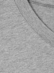 Reiss Grey Marl Cassie Oversized Cotton Crew Neck T-Shirt - Image 6 of 6