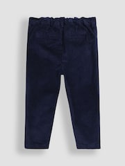 JoJo Maman Bébé Navy Tartan Waistcoat Shirt and Trousers Set - Image 9 of 12