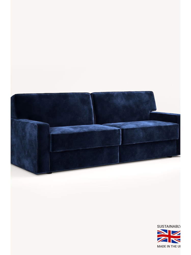 Jay-Be Luxe Velvet Royal Blue Linea 4 Seater Sofa Bed - Image 2 of 6