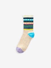 Rainbow Christmas Pattern Ankle Socks 4 Pack - Image 4 of 5