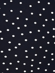 Ro&Zo Blue Petite Spot Print Sweetheart Neckline Midi Dress - Image 6 of 6