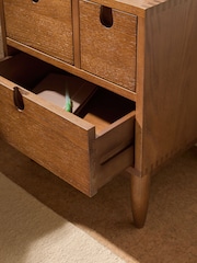 MADE.COM Dark Oak Penn 3 Drawer Bedside Table - Image 2 of 5