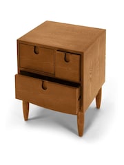 MADE.COM Dark Oak Penn 3 Drawer Bedside Table - Image 4 of 5