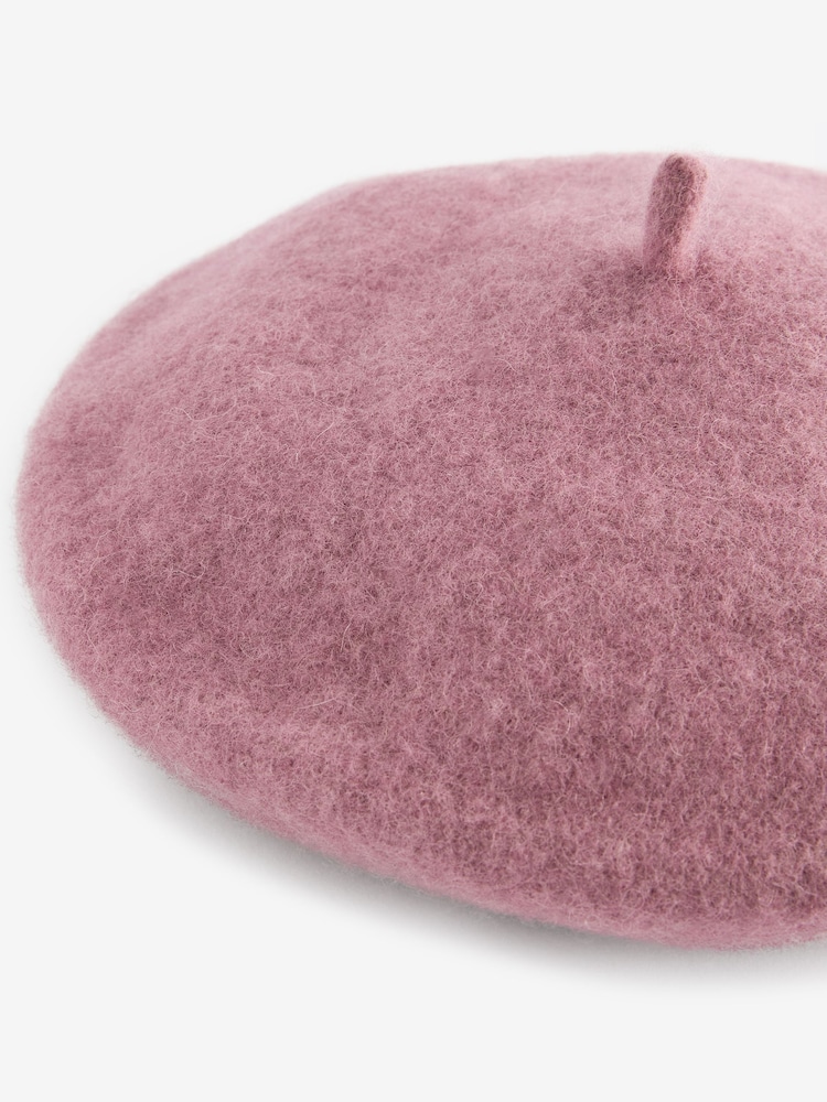 Pink Beret Hat (3mths-10yrs) - Image 4 of 4 Pink Beret Hat (3mths-10yrs) - Image 4 of 4