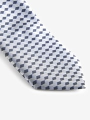 Light Blue Geometric Slim Pattern Tie - Image 2 of 3