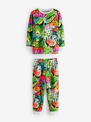 Multi Graffiti Single Long Sleeve 100% Cotton Pyjamas (3-16yrs) (3-16yrs) - Image 1 of 4