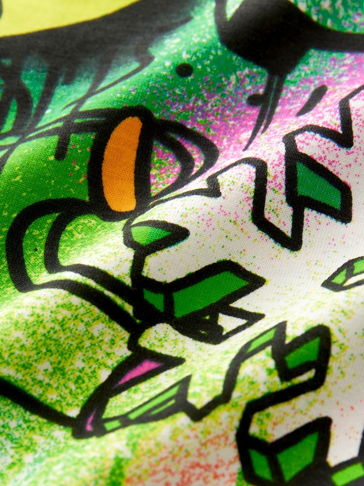 Multi Graffiti Single Long Sleeve 100% Cotton Pyjamas (3-16yrs) (3-16yrs) - Image 4 of 4