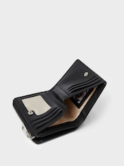 Schwarz - Osprey London The Stella Lilafarbene mittelgroße Geldbörse mit Reißverschluss aus Leder - Bild 4 von 5