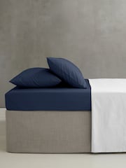 Catherine Lansfield Navy Blue Percale Fitted Sheet - Image 1 of 2