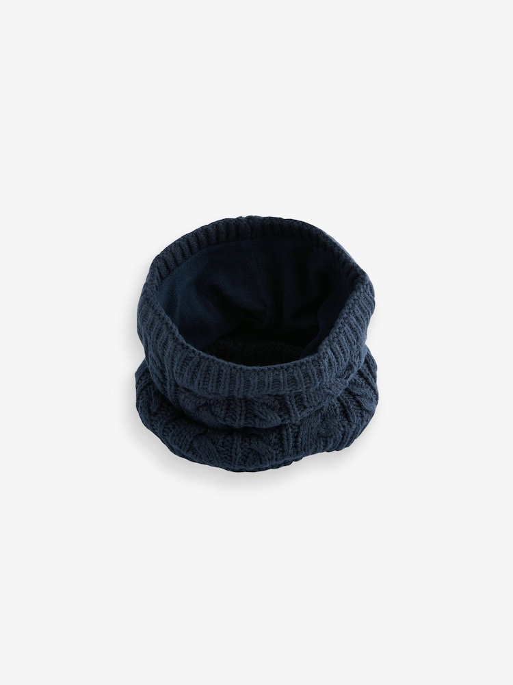 Schwarz - Snood mit Zopfmuster (1-16Jahre) - Bild 1 von 3 Schwarz - Snood mit Zopfmuster (1-16Jahre) - Bild 1 von 3