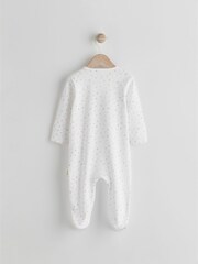 White Tiny But Mighty Charity 100% Cotton Sleepsuit for Anthony Nolan (0-9mths) - Image 2 of 7