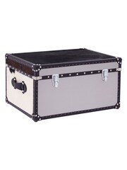 Interiors by Premier Black White Kensington Townhouse Cowhide Storage Trunks - Image 4 of 4