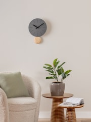 Karlsson Dark Grey Arlo Pendulum Wall Clock - Image 4 of 4