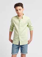 Jack Wills Green Boys Linen Blend Shirt - Image 1 of 9