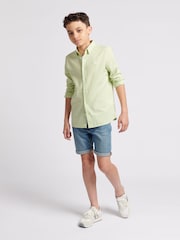 Jack Wills Green Boys Linen Blend Shirt - Image 3 of 9