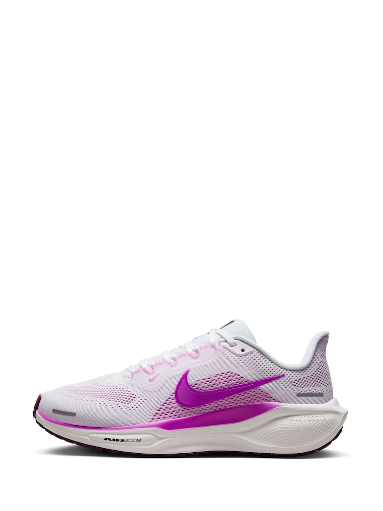 Wit/paars - Nike - Pegasus 41 Road hardloopsneakers - Image 3 of 11