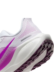 Nike White/Purple Pegasus 41 Road Running Trainers - Image 7 of 11