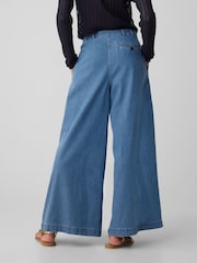 Gap Blue DÔEN High Waisted Wide Leg Denim Trousers - Image 2 of 5