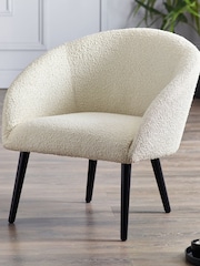 Julian Bowen Cream Amari Boucle Accent Chair - Image 1 of 5