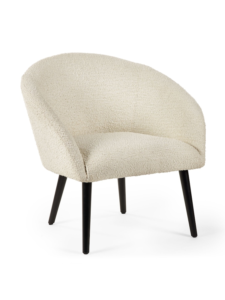 Julian Bowen Cream Amari Boucle Accent Chair - Image 2 of 5