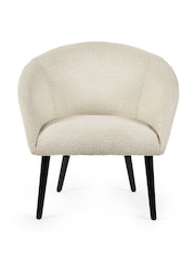 Julian Bowen Cream Amari Boucle Accent Chair - Image 3 of 5
