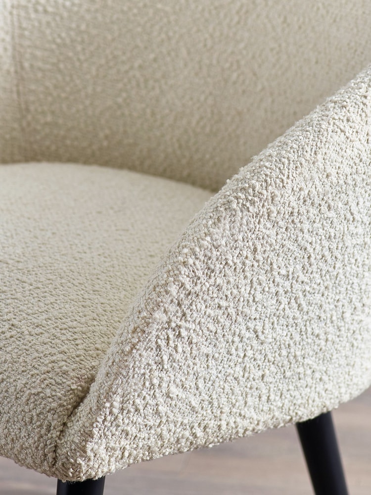 Julian Bowen Cream Amari Boucle Accent Chair - Image 5 of 5
