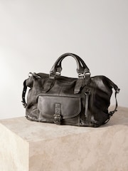 Black Large Washed Grab Bag - Image 1 of 7
