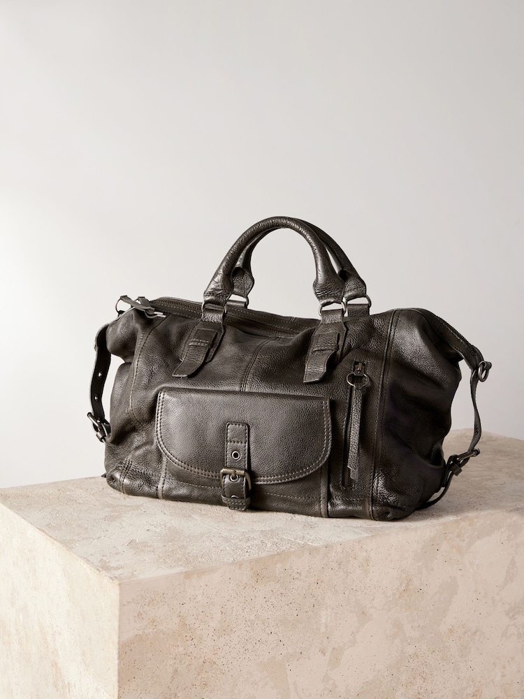 Black Large Washed Grab Bag - Image 1 of 7