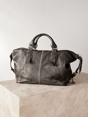 Black Large Washed Grab Bag - Image 2 of 7