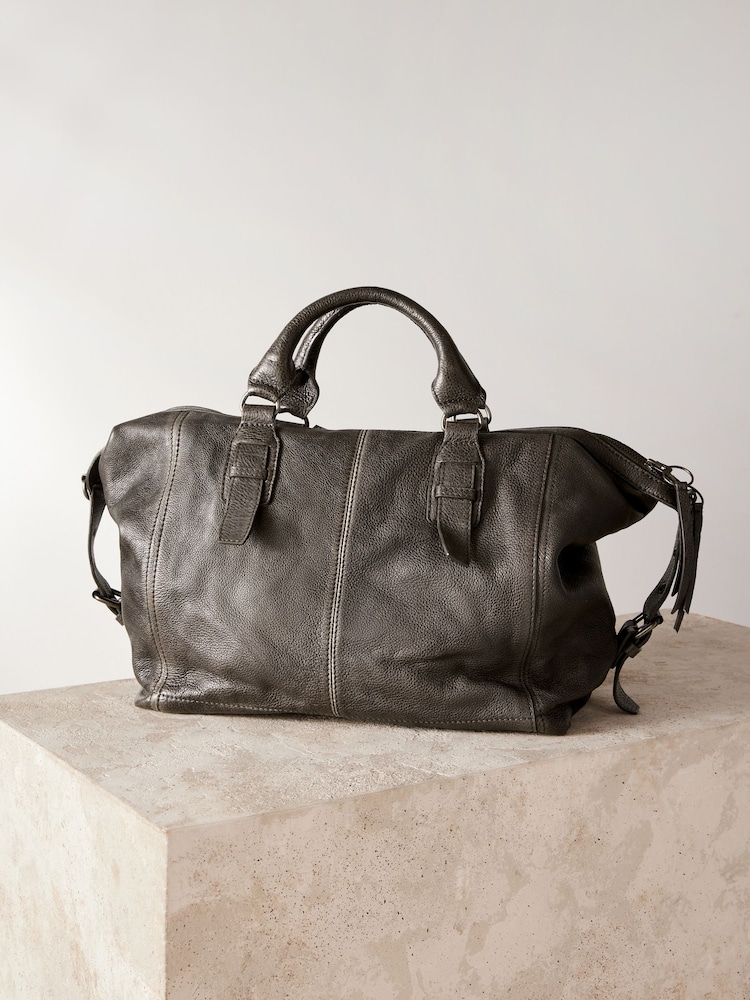 Black Large Washed Grab Bag - Image 2 of 7