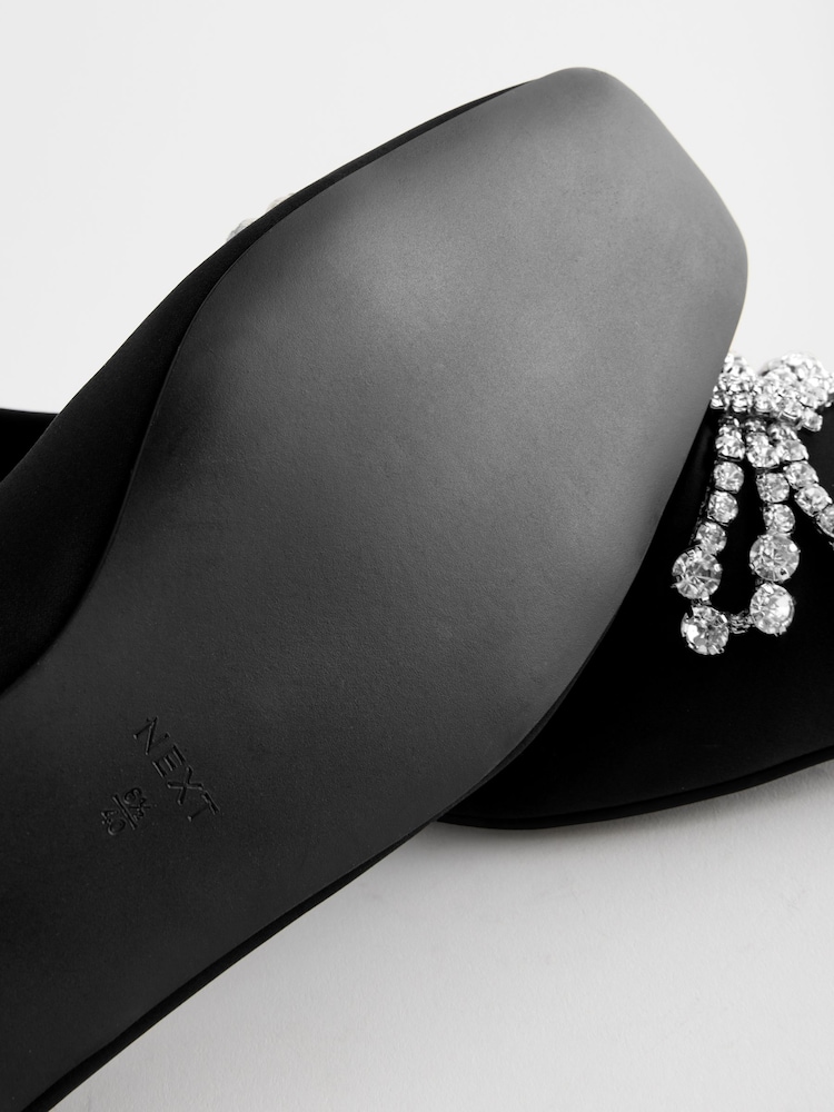 أسود - حذاء باليرينا بمقدمة مربعة مزيّن من Forever Comfort® - Image 6 of 8