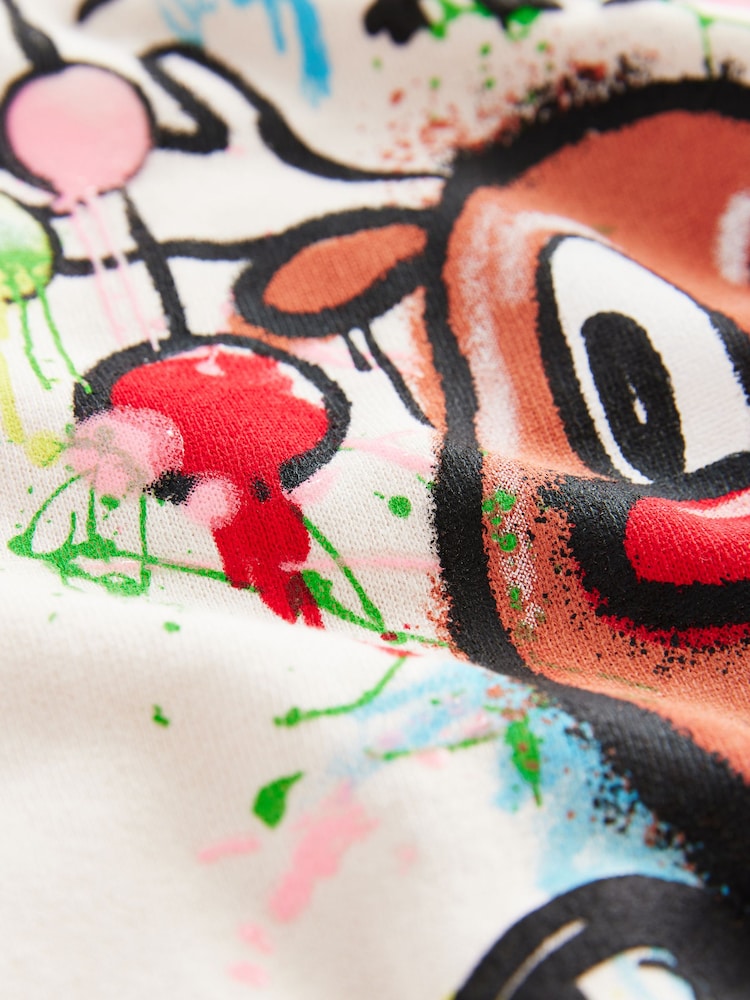 Ecrue Reindeer Graffiti Christmas Sweatshirt (3-16yrs) - Image 8 of 8